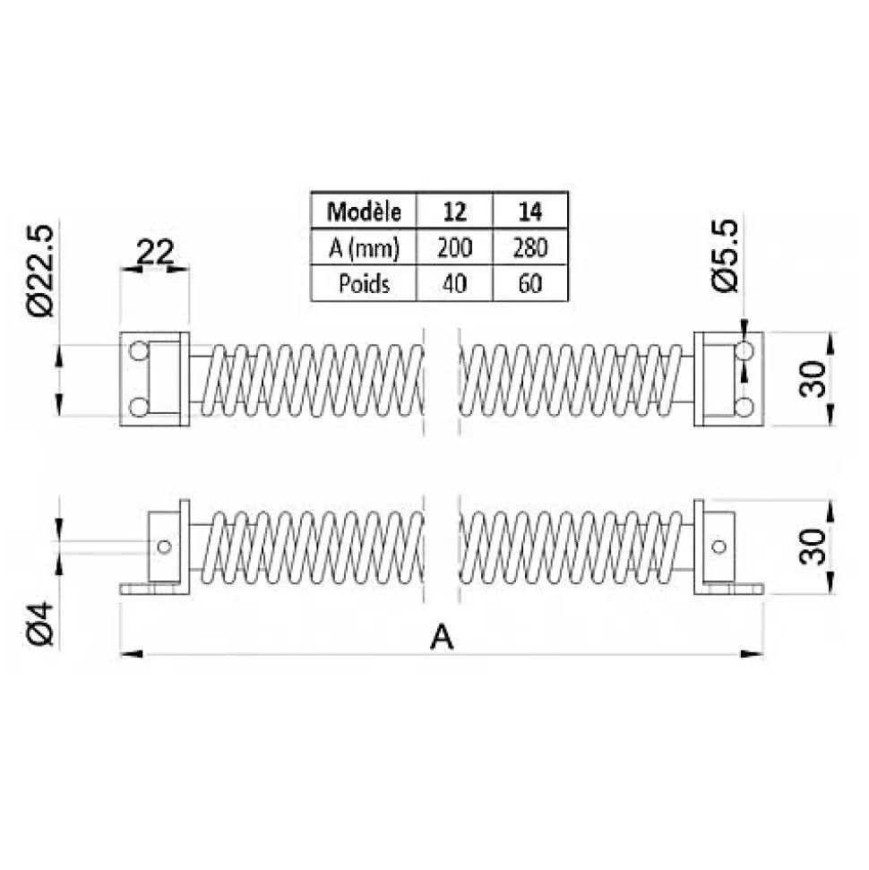 Ferme porte à ressort - IBFM Argent 280