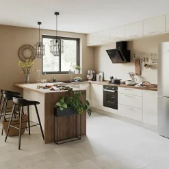 Fileur d'angle GoodHome Stevia Crème H. 71.5 cm x l. 59 mm x Ep. 5 mm