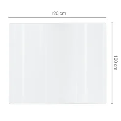Film de protection PVC pour plateau de table Wallfluent 120x100 cm Verre souple transparent 1 pcs