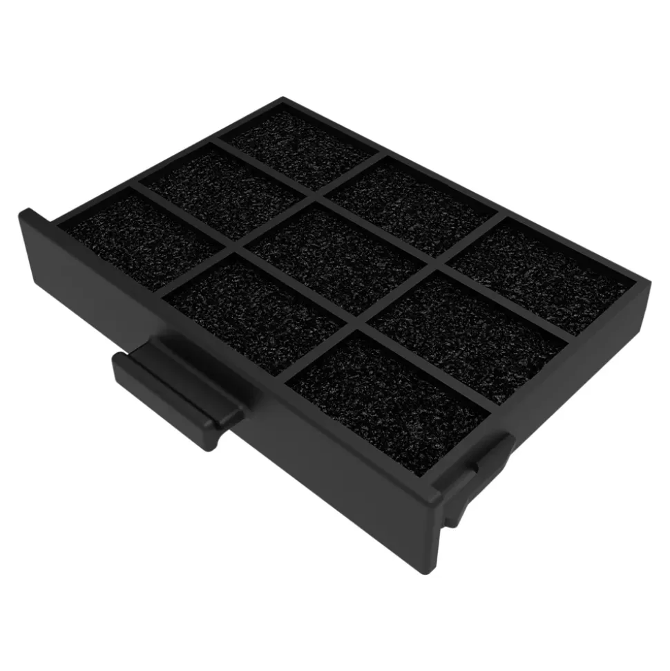 Filtre à charbon carré CARBFILT7 L. 9 cm noir