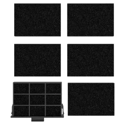 Filtre à charbon carré CARBFILT7 L. 9 cm noir