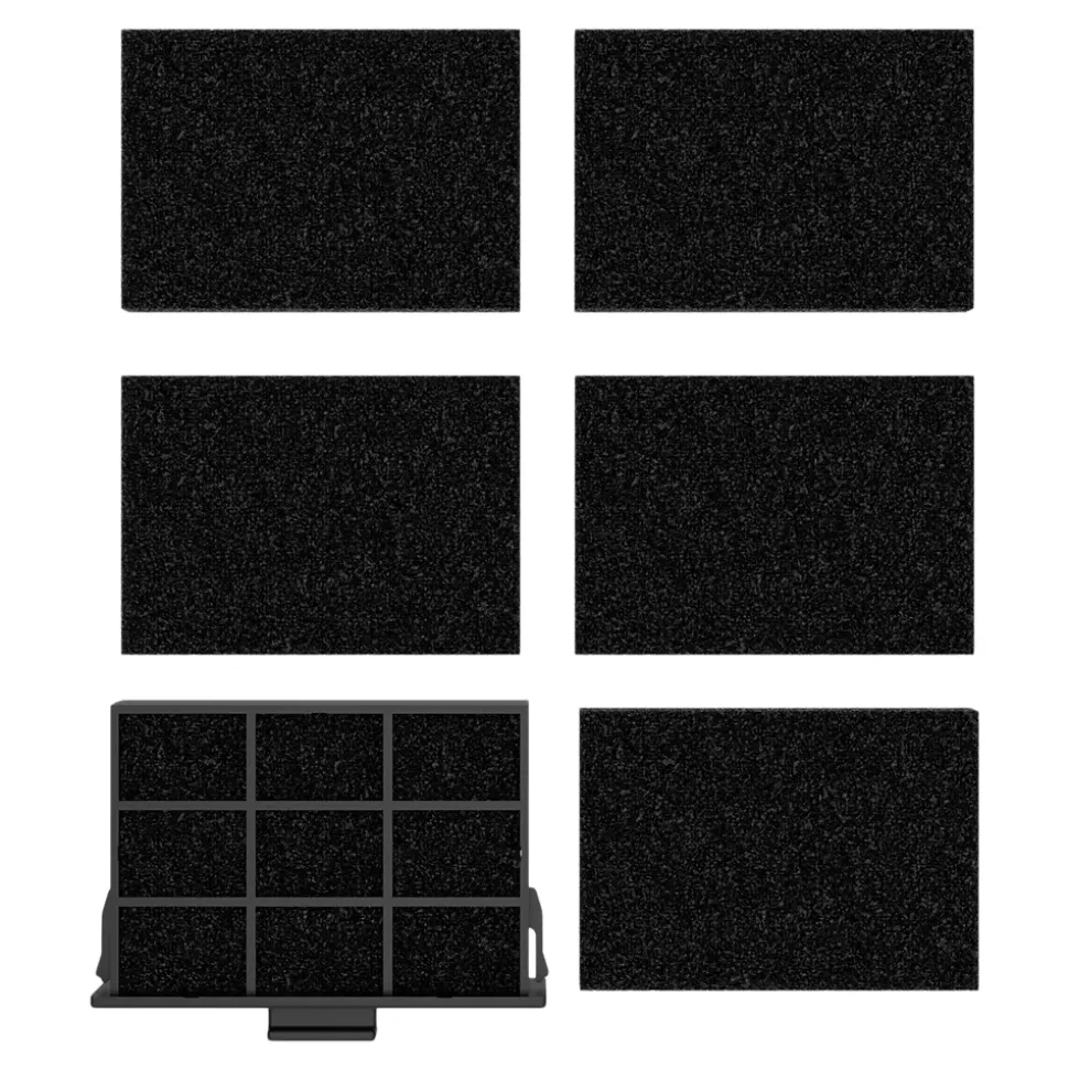 Filtre à charbon carré CARBFILT7 L. 9 cm noir