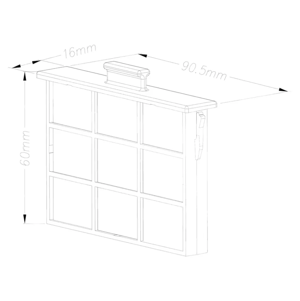 Filtre à charbon carré CARBFILT7 L. 9 cm noir