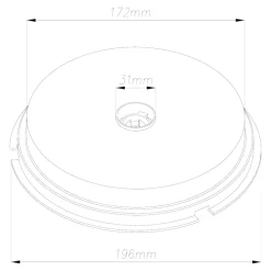 Filtre à charbon rond CARBFILT1 Ø 19,6 cm noir