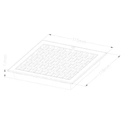 Filtres à charbon CARBFILT9 L. 11,5 cm noir, 2 pièces