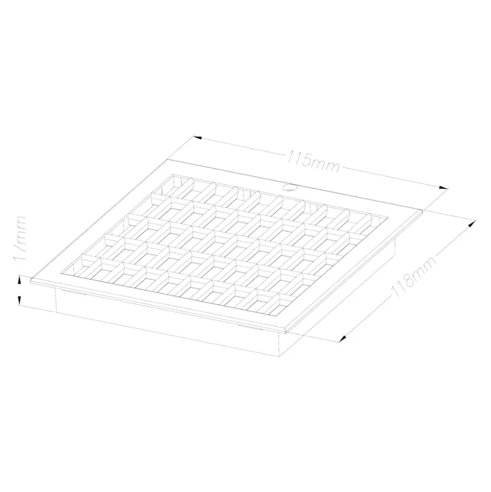 Filtres à charbon CARBFILT9 L. 11,5 cm noir, 2 pièces