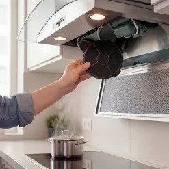 Filtres à charbon rond CARBFILT4 Ø 13,2 cm noir, 2 pièces