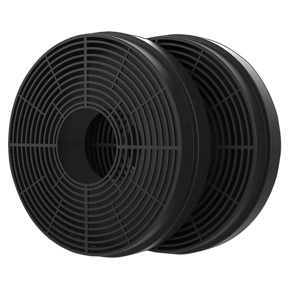 Filtres à charbon rond CARBFILT21 Ø 18 cm noir, 2 pièces