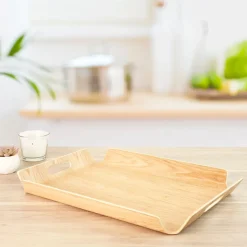 FISHTEC - Plateau antidérapant Élégance, frêne, 44x33x5 cm