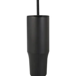 Floso - Mug avec paille BRADY Noir uni (Taille unique)