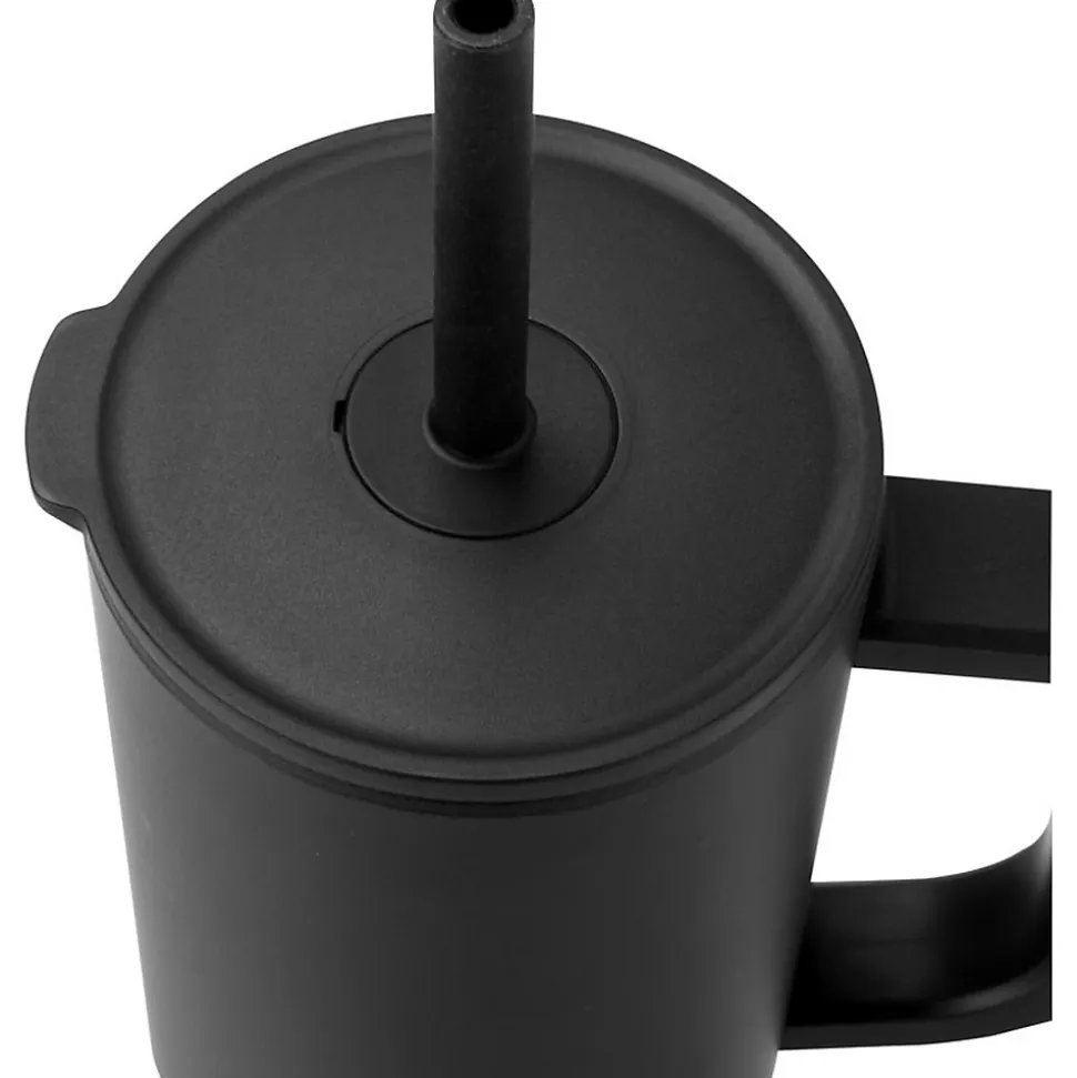 Floso - Mug avec paille BRADY Noir uni (Taille unique)