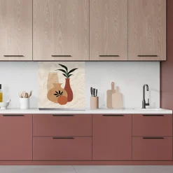 Fond de hotte effet brossé Fruits multicouleur l. 60 cm x H. 70 cm x ép. 3 mm