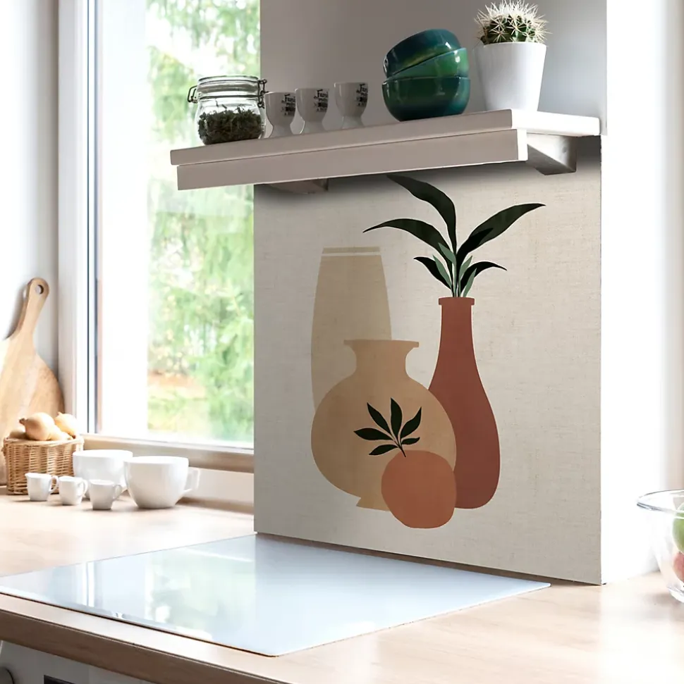 Fond de hotte effet brossé Fruits multicouleur l. 60 cm x H. 70 cm x ép. 3 mm