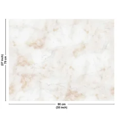 Fond de hotte en aluminium - marbre brun - 70x90 cm