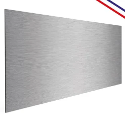 Fond de hotte en aluminium - effet industriel gris - 70x90 cm