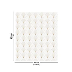 Fond de hotte en aluminium - art déco blanc - 70x60 cm