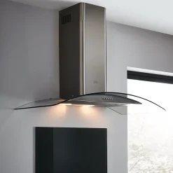 Fond de hotte en verre GoodHome Nashi anthracite l. 60 cm x H. 70 cm x Ép. 5 mm