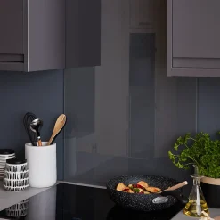 Fond de hotte en verre GoodHome Nashi anthracite l. 60 cm x H. 70 cm x Ép. 5 mm