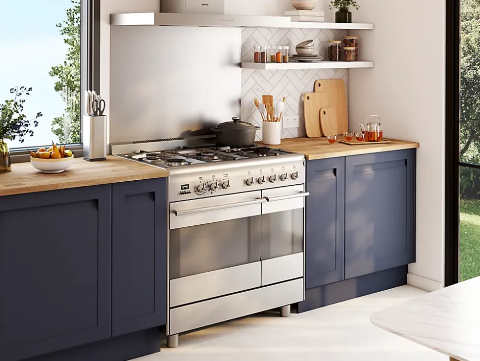 Fond de hotte inox métal brossé GoodHome Kasei l. 90 cm x H. 70 cm x ép. 10 mm