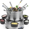 Fondue acier inoxydable 6 coupelles avec thermostat réglable