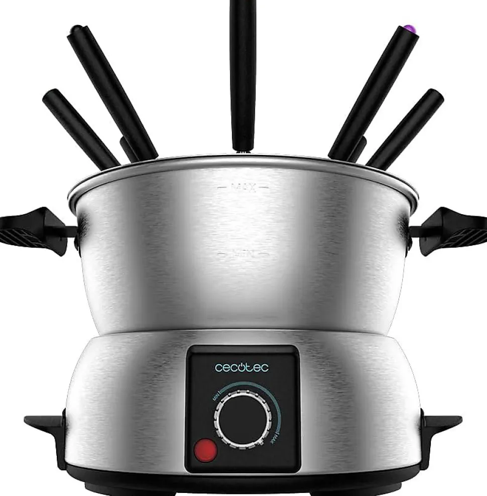 Fondue électrique inox 1000W 8 personnes avec thermostat
