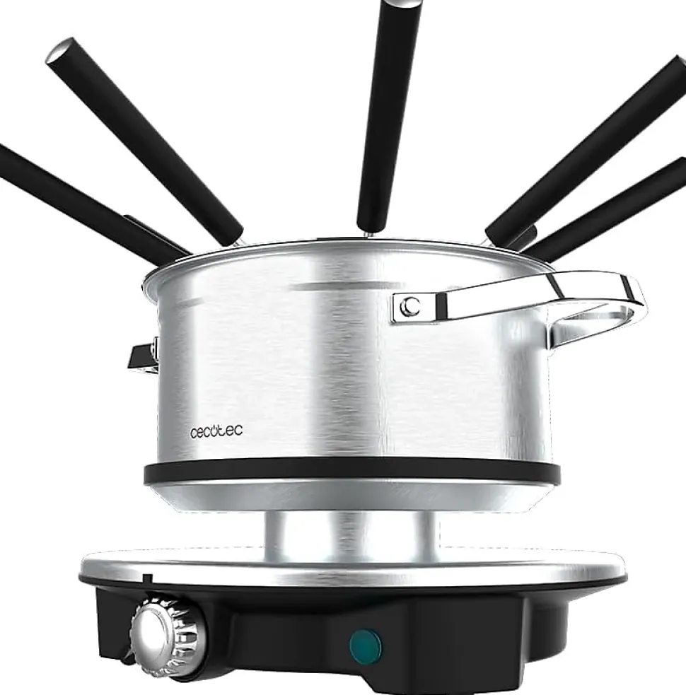 Fondue électrique inox 1500W 8 personnes avec thermostat