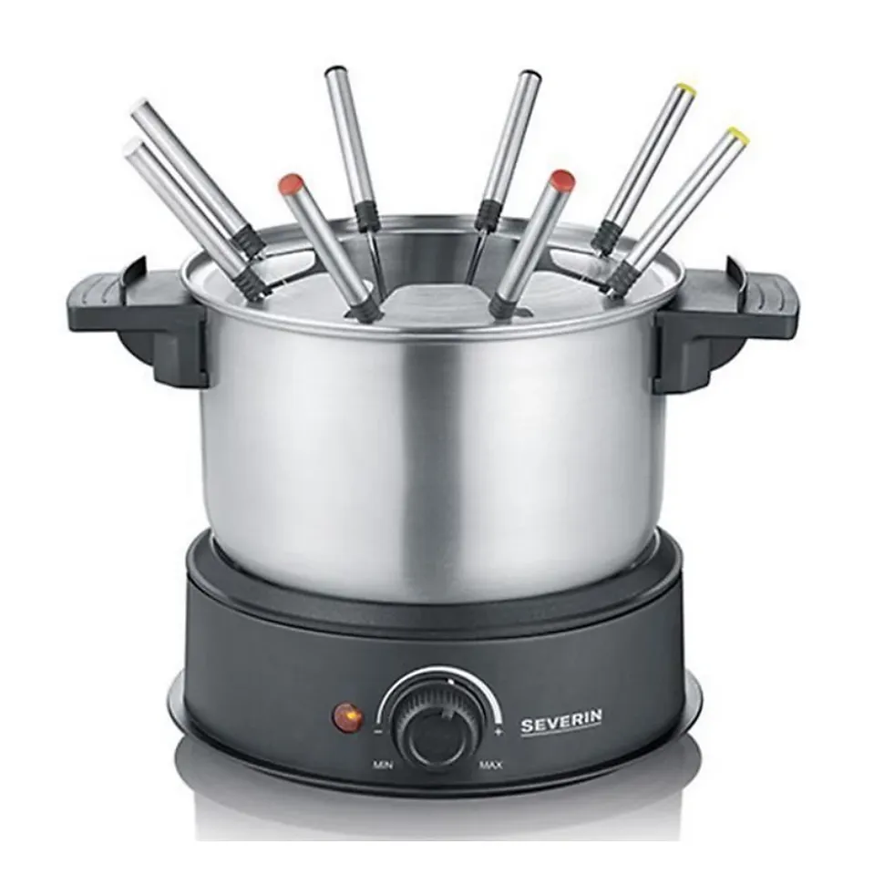 Fondue 1500w 8 fourchettes inox/noir Severin 2470