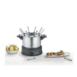 Fondue 1500w 8 fourchettes inox/noir Severin 2470