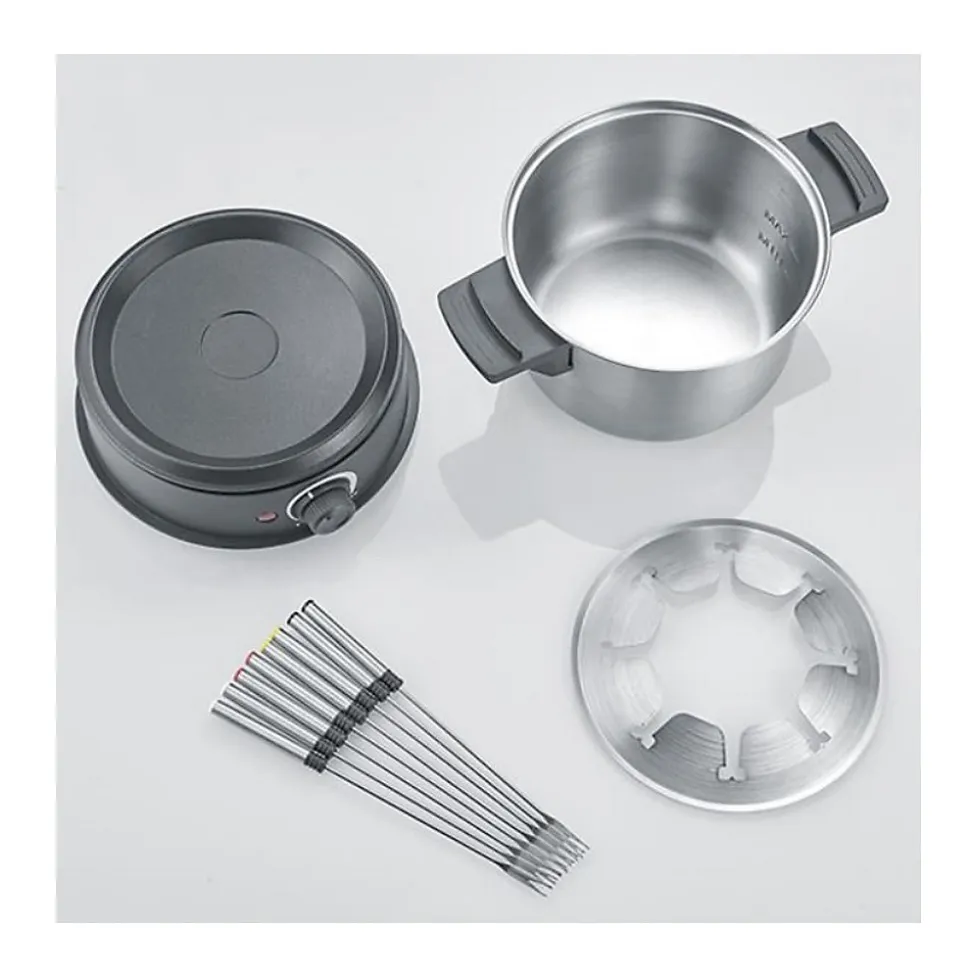 Fondue 1500w 8 fourchettes inox/noir Severin 2470