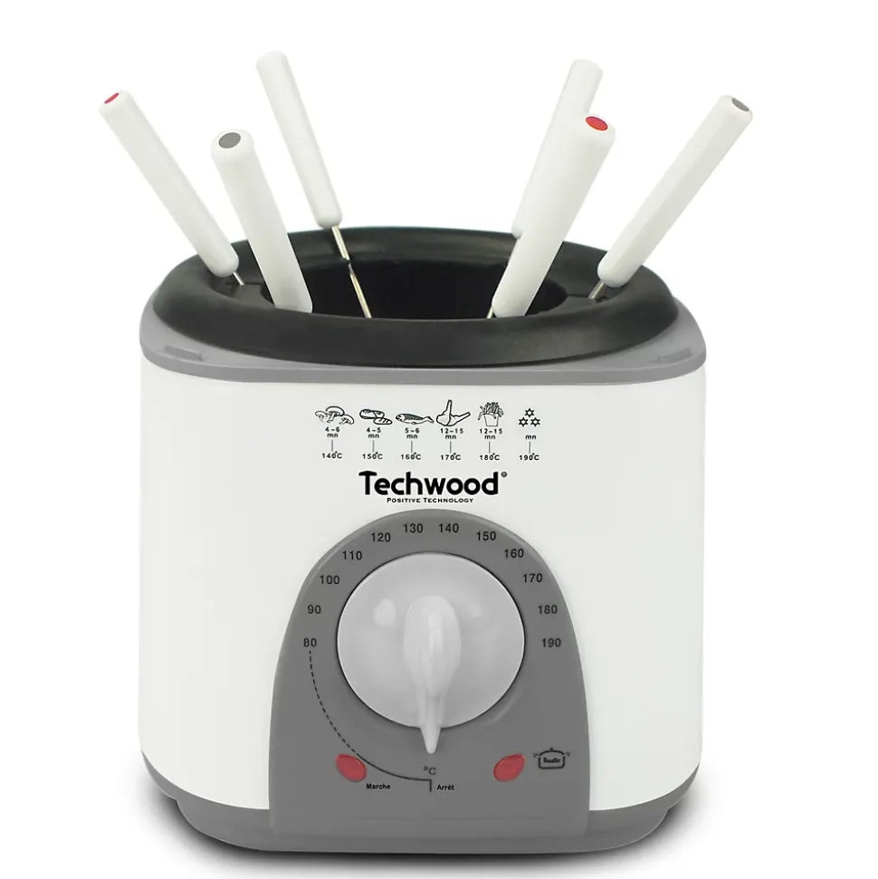 Fondue/Friteuse 1 L - Techwood TFF-81 - Puissance 950W - thermostat réglable de 80 à 190 degrés