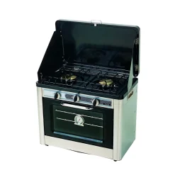 Four Combiné 25L Réchaud à Gaz 2 Feux Camping INCASA