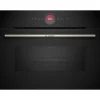 Four combiné micro-ondes Encastrable Softclose - BOSCH SER8 CMG7241B1 Noir - Vol four 45l - 16 modes cuissons - 455 x 594 x 548