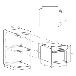 Four email encastrable - convection naturelle CANDY FIDC N100 - Noir - 70L - 60 cm - Classe A