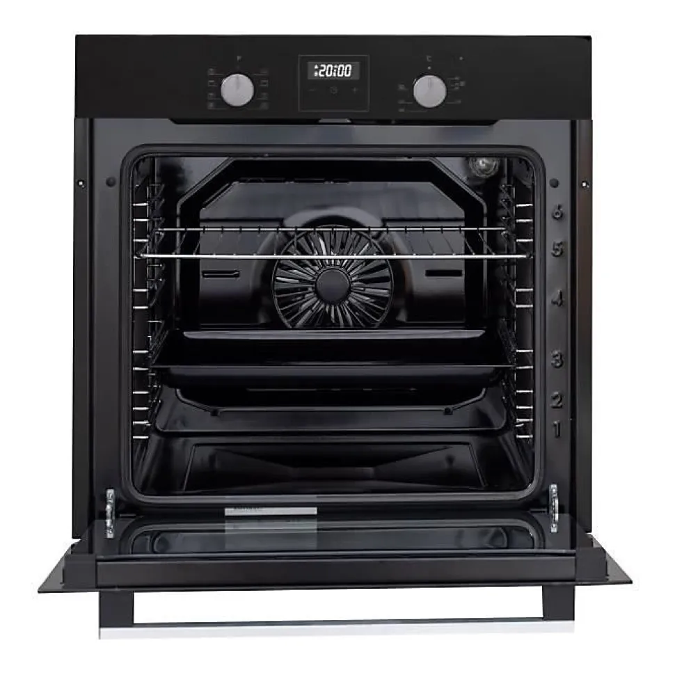 Four encastrable catalyse - chaleur pulsée - CONTINENTAL EDISON - F80CBIX - Noir et inox - L59,5 x H59,6 x P 54,68cm