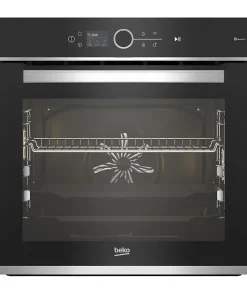 Four encastrable multifonction - Pyrolyse - BEKO - BBIM13500XPSW - Inox / Noir - Porte froide - 59,4 x 56,7 x 59,5 cm