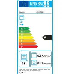 Four intégrable combi vapeur 71l 60cm ecoclean inox Siemens HR538ABS1 iq500