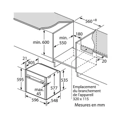 Four intégrable combi vapeur 71l 60cm a+ pyrolyse noir Neff B64VT73N0