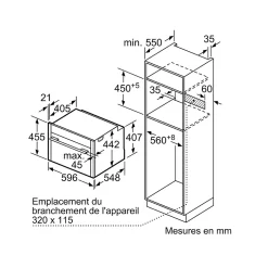 Four intégrable combi vapeur 47l 60cm a+ ecoclean noir Neff C24FS31N0