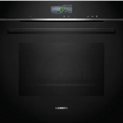 Four intégrable combi vapeur 71l 60cm a+ pyrolyse noir Siemens HR776G3B1
