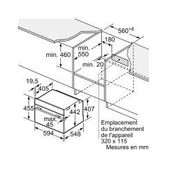 Four intégrable 47l 60cm a+ pyrolyse noir Siemens CB774G1B1