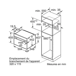 Four intégrable 47l 60cm a+ pyrolyse noir Siemens CB774G1B1