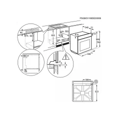 Four intégrable 72l 60cm catalyse noir Electrolux EOD3C04K