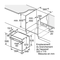 Four intégrable 71l 60cm ecoclean Bosch HQA534BB3 série 4