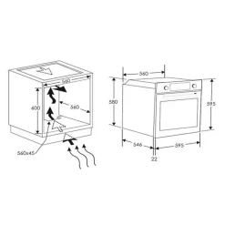 Four intégrable 70l 60cm émail inox Candy FIDCX100 idea