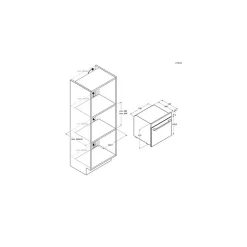 Four intégrable 78l 60cm pyrolyse inox/noir Rosieres RO6H5G3YTX