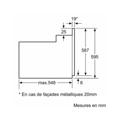 Four intégrable multifonction 66l 60cm ecoclean noir Bosch HBF134EB2 série 2