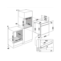 Four intégrable multifonction 71l 60cm catalyse inox Whirlpool OMR553CR0X