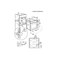 Four intégrable multifonction 65l 60cm inox Electrolux EOF6P66BX série 600