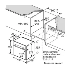 Four intégrable multifonction 71l 60cm noir Neff B54CR71N0F