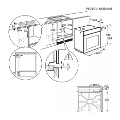 Four intégrable multifonction 72l 60cm pyrolyse Electrolux EOF6P46V1 série 600